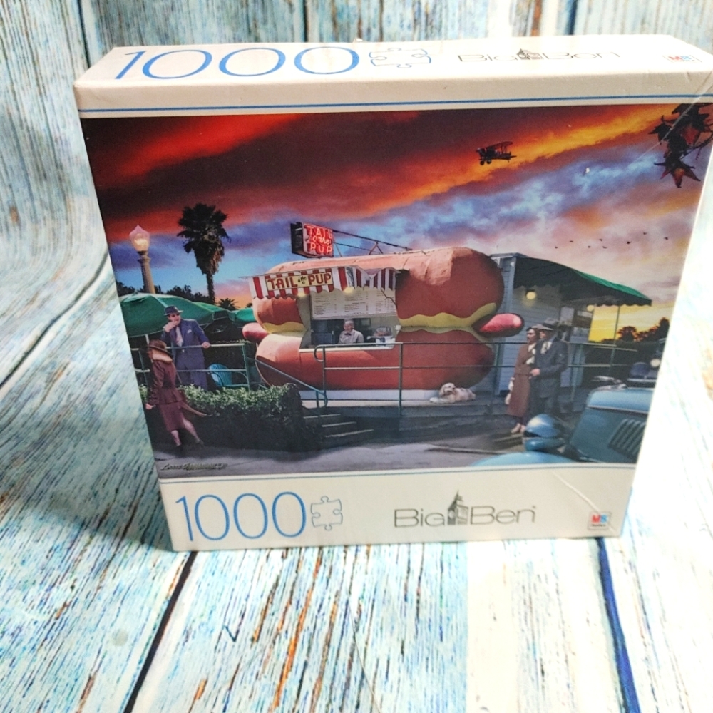 Big Ben 1000 PC Puzzle Hot Diggity Dog Stand